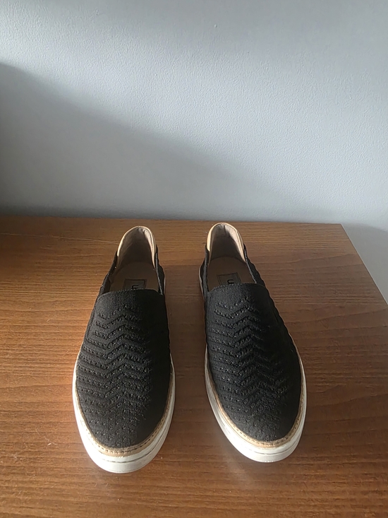 UGG Shoes - UGG Black Knit Slip-On Loafers with White Platform